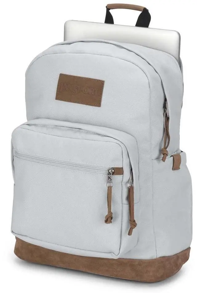 Alt view image 5 of 5 - JanSport Right Pack Premium Backpack - Durable Daypack with Padded 15" Laptop Sleeve, Spacious Main Compartment & Integrated Water Bottle Pocket, Oyster Mushroom