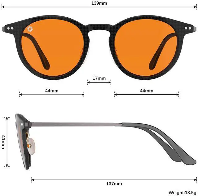 Alt view image 5 of 5 - ANYLUV Blue-Light Glasses Men Gaming-Glasses: Blue Light Blocking Glasses with Lightweight Carbon Fibre for Eye Protection