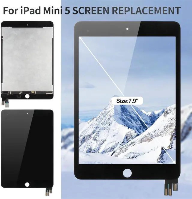 Alt view image 2 of 5 - for iPad Mini 5 Screen Replacement for iPad Mini 5 LCD A2126 for iPad Mini 5 Digitizer Display Screen Touch Assembly Repair Kits A2133 A2124 A2125 Black