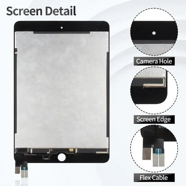 Alt view image 3 of 5 - for iPad Mini 5 Screen Replacement for iPad Mini 5 LCD A2126 for iPad Mini 5 Digitizer Display Screen Touch Assembly Repair Kits A2133 A2124 A2125 Black