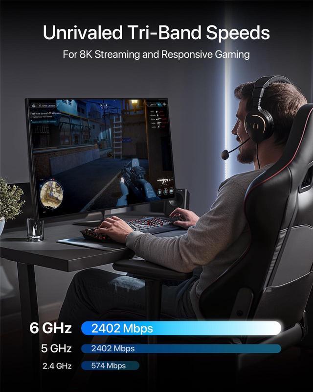 Alt view image 3 of 5 - BrosTrend AXE5400 WiFi 6E USB Adapter, Tri-Band Long Range WiFi Adapter for Desktop PC Laptop 6GHz + USB WiFi 6 Adapter AX1800 Long Range 5GHz 2.4GHz WiFi Dongle High Gain, Both for Windows 11/10 ONLY