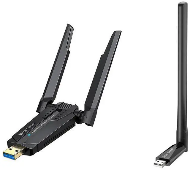 Main image of BrosTrend AXE5400 WiFi 6E USB Adapter, Tri-Band WiFi Adapter for Desktop PC Laptop 6GHz for Windows 11/10 + 650Mbps Linux WiFi Adapter w/Long Range WiFi Antenna for Ubuntu Mint Debian etc. Dual Band