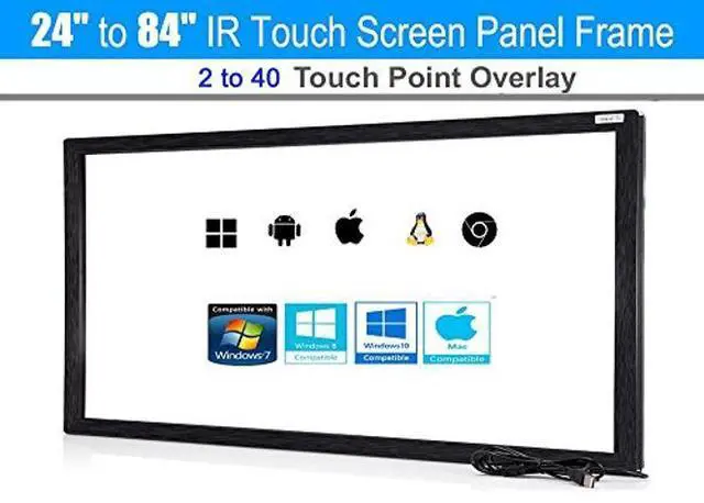 Alt view image 5 of 5 - Chengying 46 Inch 10 Points Multi-Touch Infrared Touch Frame IR Touch Panel 46 Inches Infrared Touch Overlay USB Driver Free HID Compatible