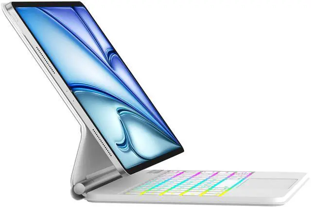Main image of Magic Keyboard Case for iPad Air 13-inch (M2, 2024), iPad Pro 12.9 (6th/5th/4th/3rd Gen) - Magnetic Keyboard Case with Multi-Touch Trackpad - Floating Cantilever Stand - Rainbow Color Backlit Keyboard