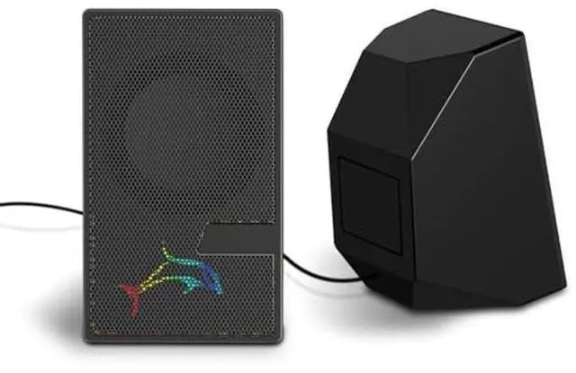 Main image of DANFI AUDIO DF Computer Speakers, D7 Desktop Speakers Small with Dynamic Stereo Sound, USB Powered Desktop PC Laptop Speakers with Volume Control Black (BK)