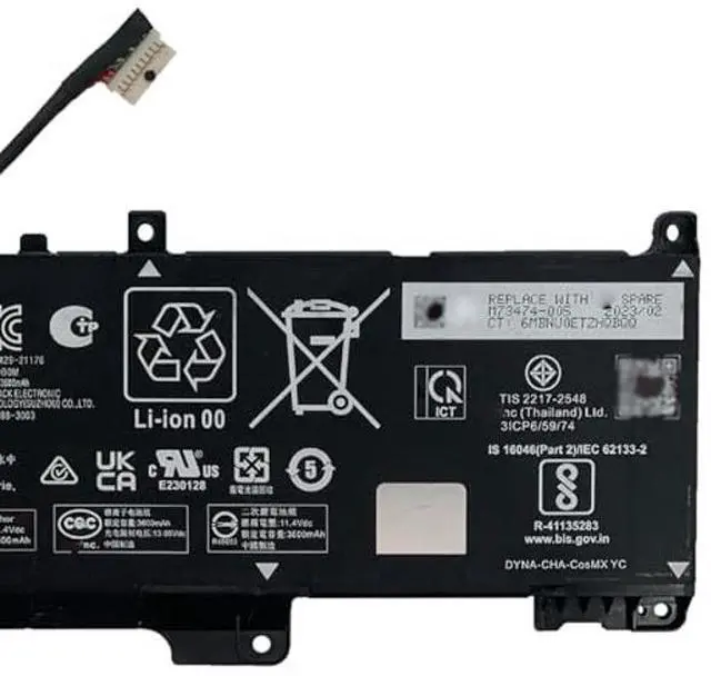 Alt view image 3 of 5 - EPYOBW AN03XL Laptop Battery 42.75Wh 3600mAh 11.4V Compatible with HP Pro x360 Fortis 11 G9 inch G9 Notebook PC 48B40AV 48B41AV 48B45AV Series AN03042XL TPN-DB0M M73474-005 M64308-2C1