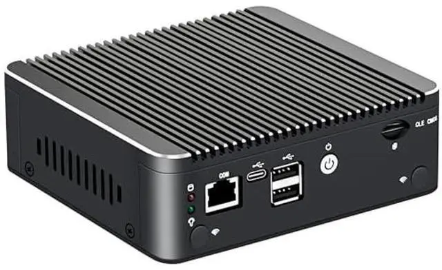 Alt view image 3 of 5 - 4 Lan i226 2.5G Firewall Micro Appliance, Fanless Firewall Mini PC Alder Lake-N N100, HDMI, DP, 4xUSB, COM RJ45, Server PC, AES-NI VPN Router Support pfsense Openwrt, Wifi Slot, 8GB DDR4 256GB NVMe