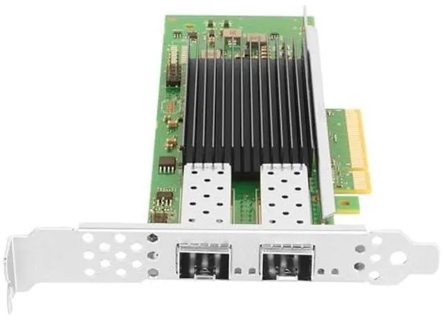 Alt view image 2 of 5 - Euqvos PCIe Ethernet Network Card for Intel E810-XXVDA2 E810 Chipset PCIe 4.0 X8 25Gb Dual Port SFP28 LAN Card Support Windows Server/Windows/Linux/VMware/ESX