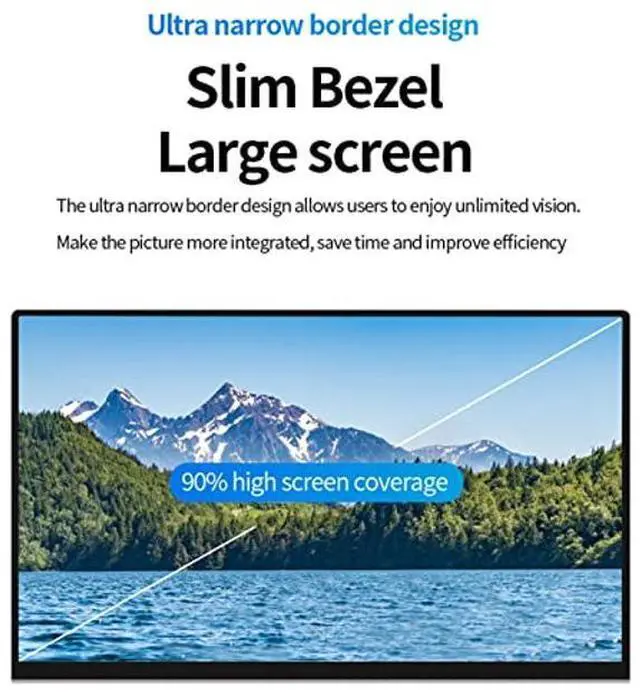 Alt view image 3 of 5 - Focket Portable Monitor, 14in Ultra Slim Portable Laptop Monitor FHD 1080P External Display with Speakers, Computer Display Second Screen for Laptop, PC Phone (US Plug)