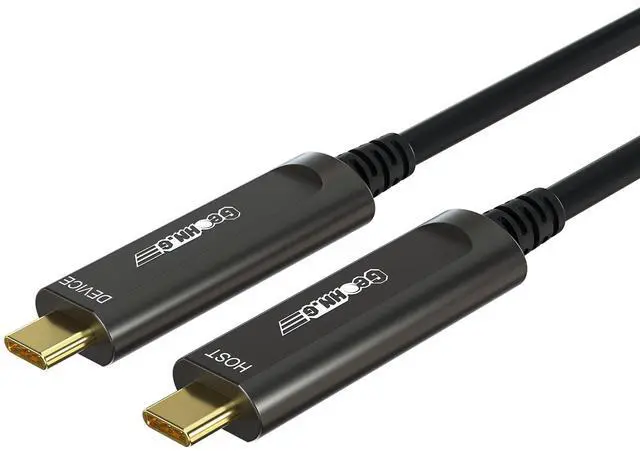 Main image of GeoHN.G USB C to C Fiber Optic Cable 5M/16.5FT, USB 3.2 10Gbps Long Distance Data Transfer USB C Extension Cable for VR, Camera, Mini PC, Laptop, Webcam, Printer and More