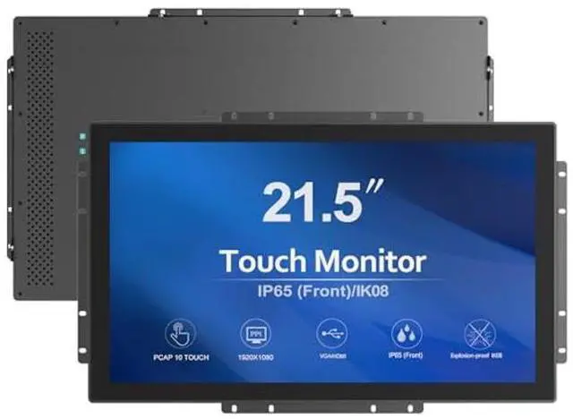 Main image of 21.5 Inch Open Frame LCD Display Touch Screen Monitor HDMI VGA DVI Inputs 1000 Nits for Outdoor Kiosk