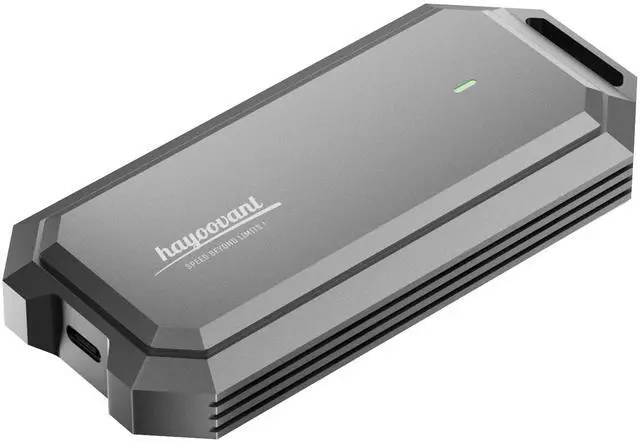 Main image of HAYOOVANT 40Gbps NVMe Enclosure with Built-in Fan, Aluminum Thunderbolt 4 & USB 4 M.2 SSD Enclosure for 2280/2260/2242, External SSD Case - Enclosure Only
