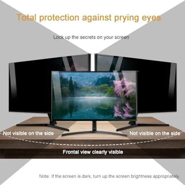 Alt view image 2 of 5 - JCSKY 32 Inch Privacy Screen Filter, Hanging Computer Privacy Screen Film Anti-Blue Light Screen Protector, for 16:9 Desktop PC Monitor, 32 Inch(730440mm)