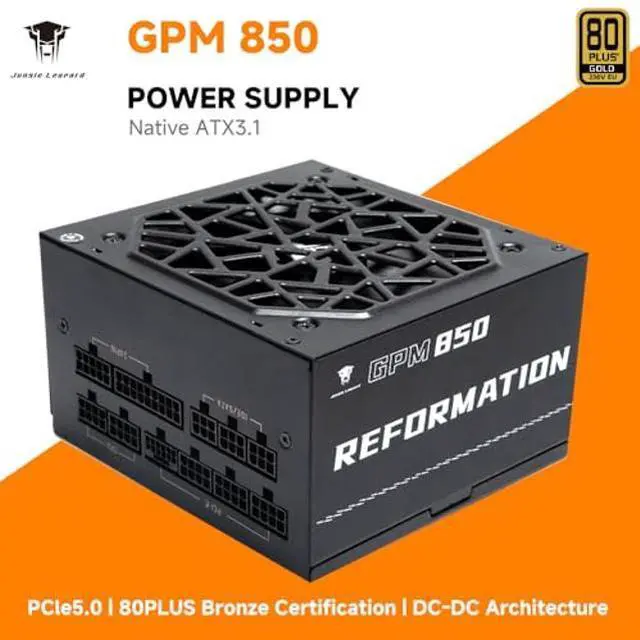 Alt view image 2 of 5 - ICOLER GPM850 Fully Modular Low-Noise Power Supply - ATX 3.1 & PCIe 5.0 Compliant - 105degC-Rated Capacitors - 80 Plus Gold Efficiency PFC+DC to DC