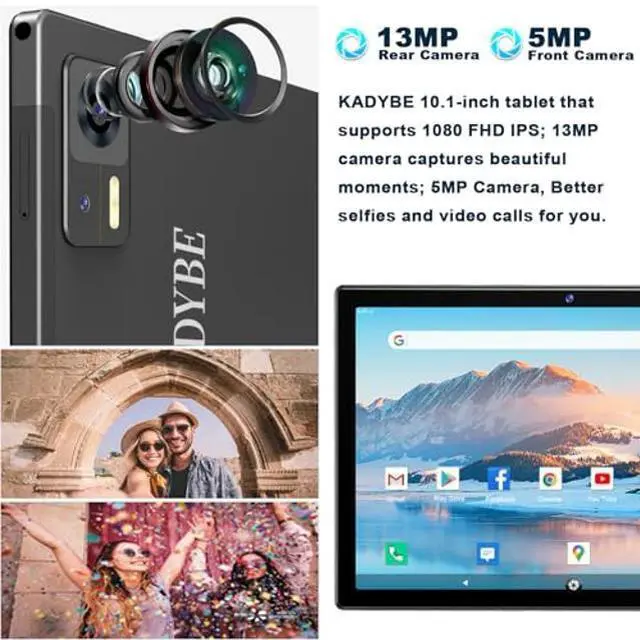 Alt view image 3 of 5 - 2024 Latest WiFi 6 Android 14 Tablet 10 inch, 8+64GB ROM (1TB TF Support), Octa-Core| Google GMS Certification| 5+13 MP| 1.8GHz| 6000 mAh| Tablet with Keyboard Mouse Pen, Support Bluetooth 5.0