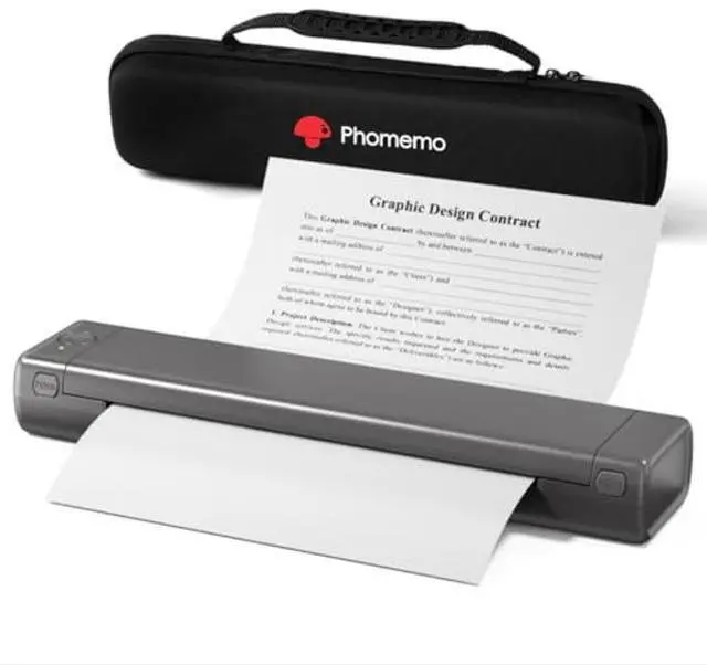 Main image of Phomemo M08F Pro Portable Printer Wireless Travel, [Upgrade] Portable Thermal Printer Support 8.5" X 11" US Letter, Inkless Bluetooth Printer Compatible with iOS, Android, PC, Printer with Case