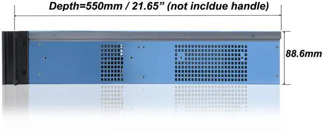 Alt view image 3 of 5 - RackChoice 2U Rackmount Server Chassis 2x5.25 + 6x3.5 ATX/MATX Support ATX PSU with Either top or Side Cooling
