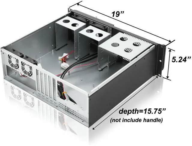 Alt view image 5 of 5 - RackChoice 3u Rackmount Server Chassis MATX/Mini-ITX 3x5.25 Support PS2 PSU w/Side 80mm or Bottom 120mm Fan or SFX PSU (Need to use The braccket in Screw Box), dust Filter Front Easy maintenace