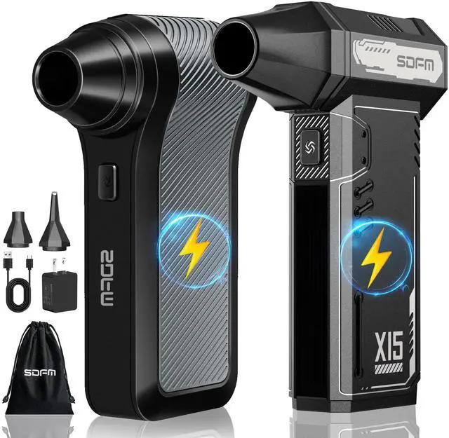 Main image of SDFM Compressed Air Duster - 180,000 RPM Electric Air Duster - with Brushless Motor, 3-Gear Adjustable Air Duster - for Keyboard, PC, Car, Air Bed, and Home Cleaning