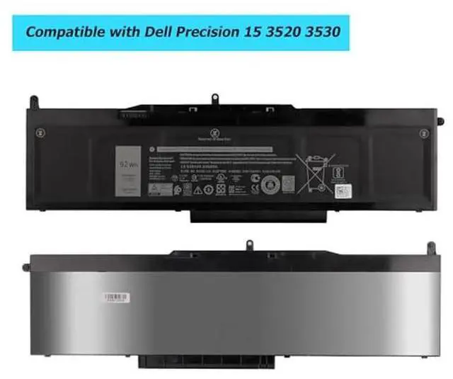 Alt view image 2 of 4 - Vvsialeek [New] VG93N 92Wh Laptop Replacement Battery for Dell Precision 15 3520 3530 M3520 M3530 Latitude 5580 5590 5591 E5580 E5590 E5591 Series 0VG93N WFWKK 0WFWKK.