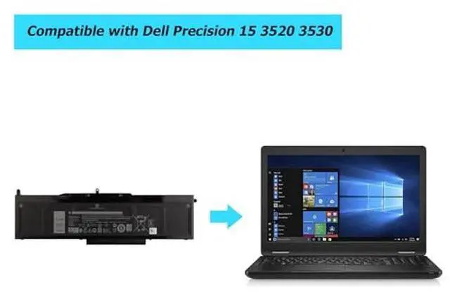 Alt view image 4 of 4 - Vvsialeek [New] VG93N 92Wh Laptop Replacement Battery for Dell Precision 15 3520 3530 M3520 M3530 Latitude 5580 5590 5591 E5580 E5590 E5591 Series 0VG93N WFWKK 0WFWKK.