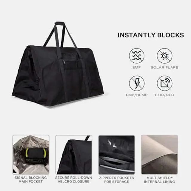 Alt view image 3 of 5 - Silent Pocket SLNT Utility EMP-blocking Faraday Bag for Generators, Tools & Large Electronic Devices Water Resistant Nylon, Blocks EMP & Solar Flare to Protect Electronics from Damage