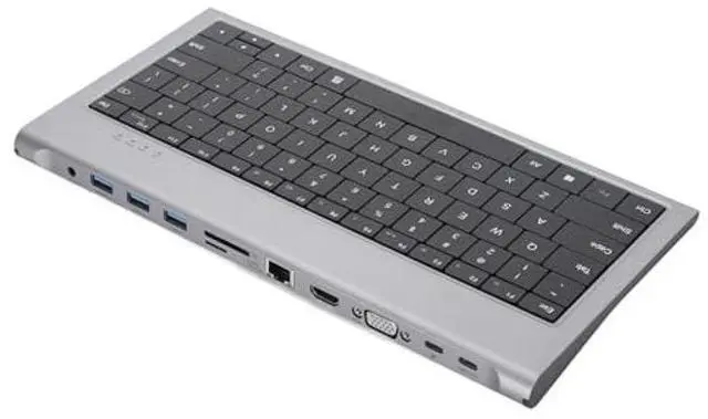 Main image of Tangxi Wired Keyboard with USB Hub, 11 in 1 USB C 78 Keys Computer Keyboard, Multifunctional 4K 10Gbps 1000Mbps 100W PD USB C Docking Station, Plug and Play