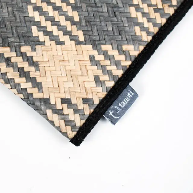 Alt view image 5 of 5 - Tanoti Handwoven Rattan Laptop Sleeve - Perfect for Tablets, Letters and Documents (Design B)