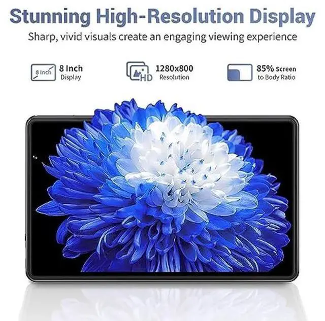 Alt view image 3 of 5 - Topsand Latest Android 13 Tablet, 8 Inch Tablet Quad-Core 2.0 GHz Processor with 64GB Storage, 1TB Expandable, Dual Auto Focus Camera with Face ID Unlock, GPS, Parental Control, 2.4G & 5G WiFi