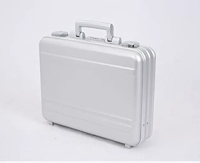 Alt view image 3 of 5 - urecimy Small TSA Lock Metal Briefcase 16.5X12.6X4.5 Inch TSA Combination Lock Aluminum Cash Case 14 Inch Notebook Briefcase with Foam