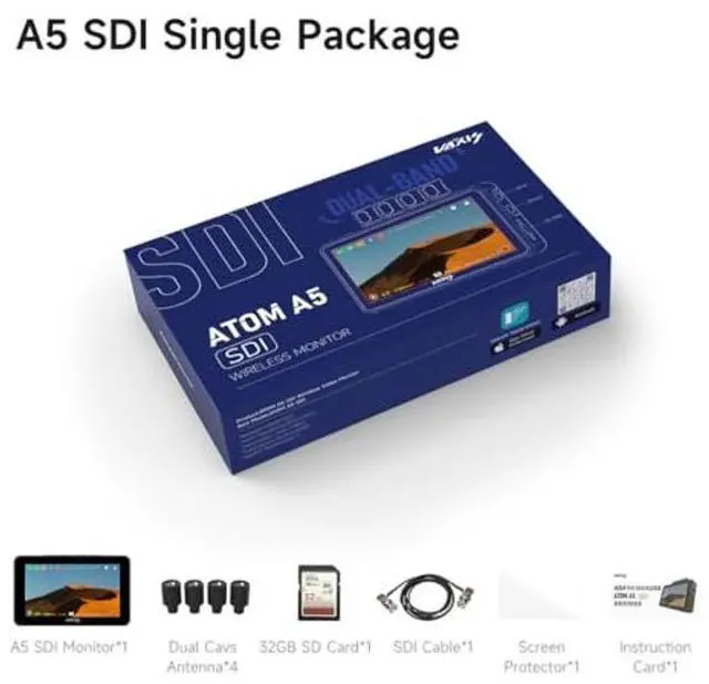 Alt view image 4 of 5 - Vaxis Atom A5 SDI TX & RX Wireless Monitor