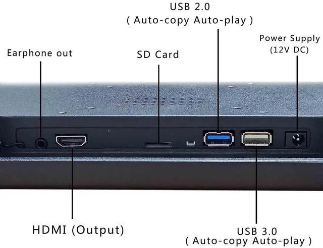 Alt view image 3 of 5 - VSDISPLAY 12.3 Inch Android11 LCD Monitor 1920x720 IPS Stretched Bar LCD Supports USB Autocopy Autoplay Video Output Secondary Display