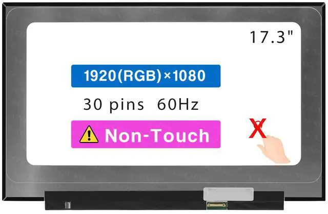 Main image of 17.3" Screen Replacement for HP 17-CP 17Z-CP 17Z-CP000 17Z-CP100 17Z-CP200 17Z-CP300 17-CP0013DX 17-CP0700DX LCD Display Panel 30 pins 60 Hz (FHD 1920(RGB)x1080 Non-Touch)