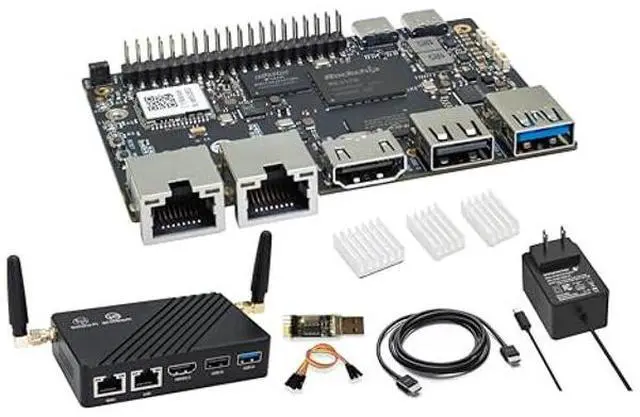 Main image of Banana Pi BPI-M5 Pro 8GB LPDDR4x Single Board Computer, Octa-core RK3576 CPU Mali G52 GPU 6TOPs NPU, with 2xGbE Ethernet Slot for AI IoT Enhancements, ARM PCs and Edge Computing Devices (8+64GB SET1)