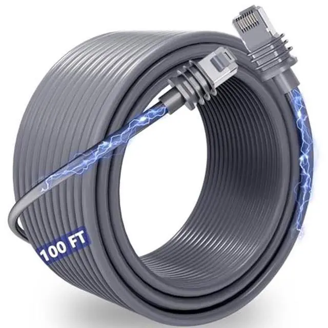 Main image of WAWINY Standard Starlink Gen 3 Cable 100FT/30M, Starlink Cable Gen 3 Replacement, Durable Waterproof V3 for Rectangular Satellite, Ethernet Extension Cables - Grey