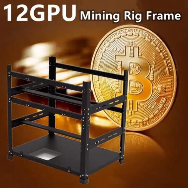 Alt view image 2 of 5 - XIANXIAN Mining Rig Frame 12 GPU, Open Air Mining Rig Frame Mining Case Rack Motherboard Bracket Computer Case Support to Dual