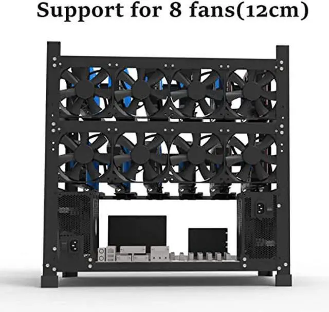 Alt view image 3 of 5 - XIANXIAN Mining Rig Frame 12 GPU, Open Air Mining Rig Frame Mining Case Rack Motherboard Bracket Computer Case Support to Dual