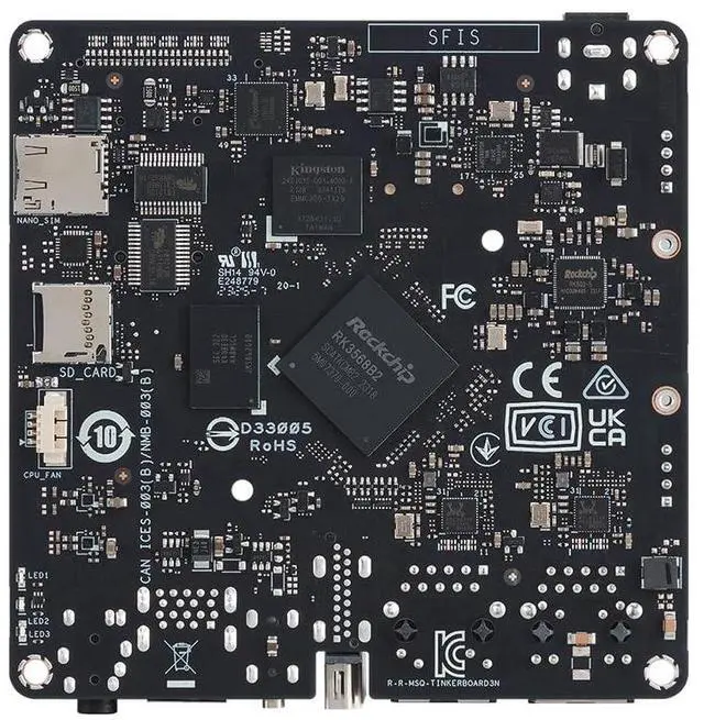 Alt view image 2 of 5 - WayPonDEV Tinker Board 3N Rockchip RK3568 Processor LPDDR4 Single Board Computers Support Debian/Android/Yocto,WIFI6 and PoE (3N Plus)