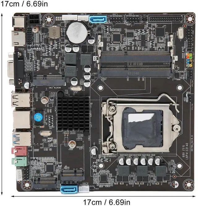 Alt view image 5 of 5 - H81 LGA 1150 Motherboard, Channel DDR3 Micro ITX Computer Motherboard, M.2 Support, 2 SATA Gaming Motherboard for Core I3 I5 I7 4th 5th Generation CPU