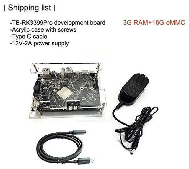 Alt view image 2 of 5 - Toybrick Rockchip RK3399Pro TB-RK3399ProD Single Board Computer Support for AI and Machine Learning with Caffe and TensorFlow,NPU Up to 3.0 TOPS