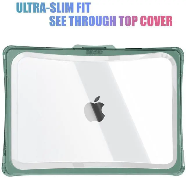Alt view image 3 of 5 - IBENZER Hexpact Compatible with 2024 2023 2022 MacBook Air 13 inch Case M3 A3113 M2 A2681, Heavy Duty Case & KeyboardCover & ScreenFilm for Mac Air 13.6 Touch ID, Midnight Green, HPE-AT13-KK-MTGN+2