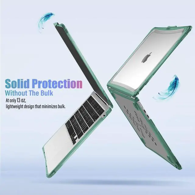 Alt view image 5 of 5 - IBENZER Hexpact Compatible with 2024 2023 2022 MacBook Air 13 inch Case M3 A3113 M2 A2681, Heavy Duty Case & KeyboardCover & ScreenFilm for Mac Air 13.6 Touch ID, Midnight Green, HPE-AT13-KK-MTGN+2