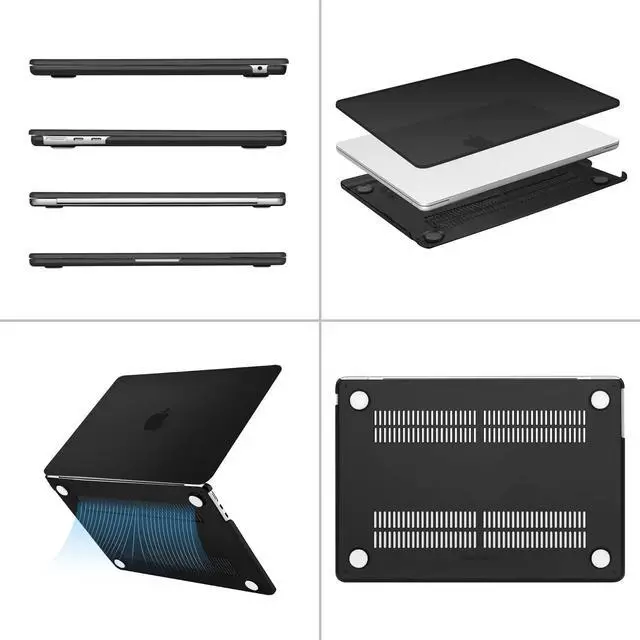 Alt view image 4 of 5 - MOSISO Compatible with MacBook Air 13 inch Case 2025-2022 M4 A3240 M3 A3113 M2 A2681, Plastic Hard Shell & Keyboard Cover&Wrist Rest Support&Mouse Pad for MacBook Air 13.6 inch Case, Black