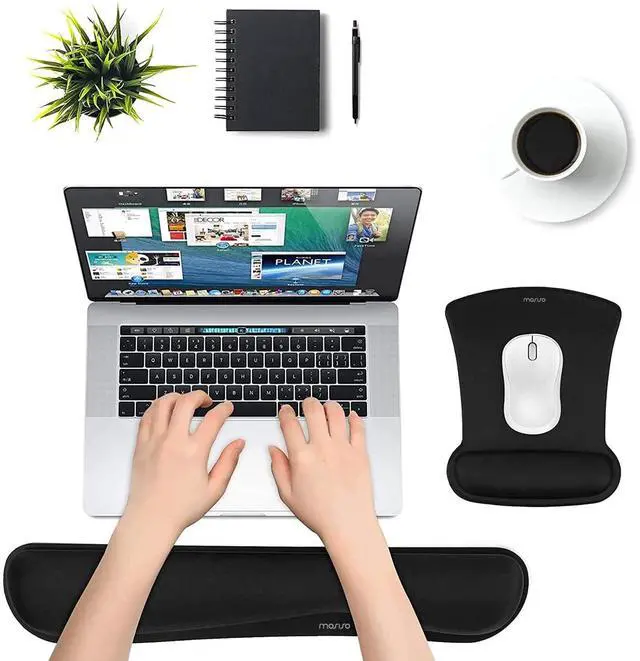 Alt view image 5 of 5 - MOSISO Compatible with MacBook Air 13 inch Case 2025-2022 M4 A3240 M3 A3113 M2 A2681, Plastic Hard Shell & Keyboard Cover&Wrist Rest Support&Mouse Pad for MacBook Air 13.6 inch Case, Black