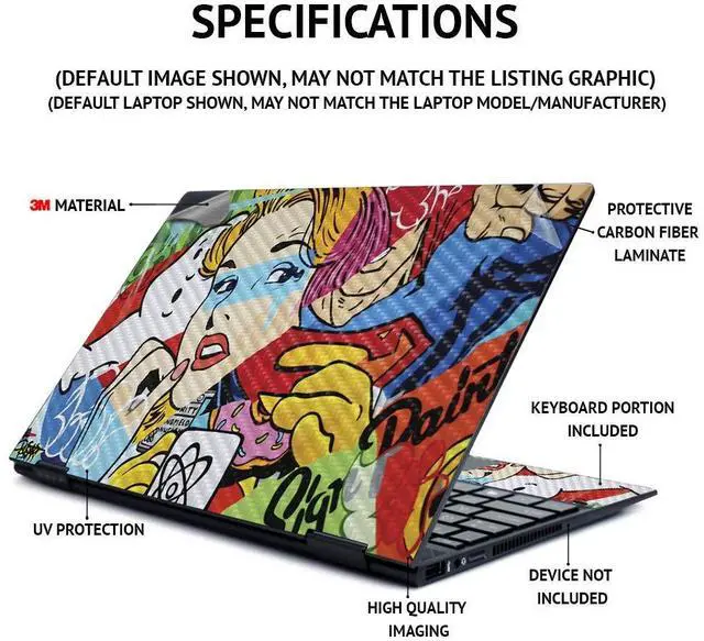 Alt view image 2 of 2 - MightySkins Carbon Fiber Skin for HP Chromebook 14" (2018) | Protective, Durable Textured Carbon Fiber Finish | Easy to Apply, Remove, and Change Styles | Made In The USA, Peaceful Explosion (CF-HPCH1