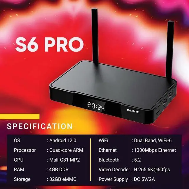 Alt view image 4 of 5 - The S6 Pro Comes with USB and HDMI Cable with Full Keyboard Voice Remote