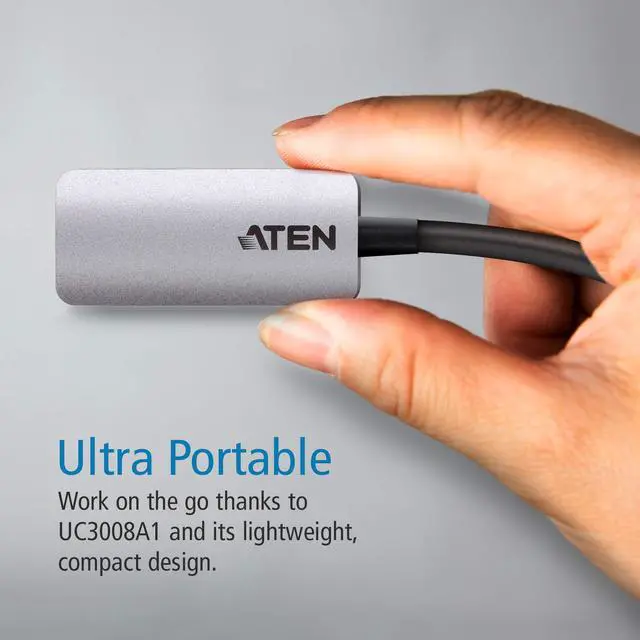 Alt view image 5 of 5 - ATEN UC3008A1 USB-C to 4K HDMI Adapter for USB-C Enabled Laptop or Smartphone to a HDMI 4K 60Hz (4096 x 2160 60Hz) Display, TV or Projector -- Windows, OS X, iPad Pro, Android