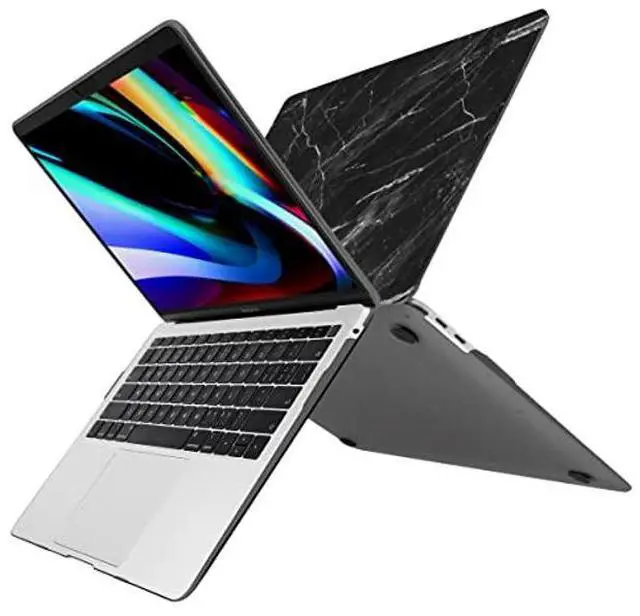 Alt view image 2 of 5 - Batianda Designed Case for New MacBook Pro 13-inch M2 2022 Release Model A2338 Upgrade Hard Ultra Thin Protective Shell Anti-Dirty with Keyboard Cover & Screen Protector, Black Marble