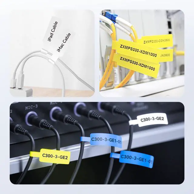 Alt view image 2 of 5 - NIIMBOT D110 Mini Label Maker Machine with Tape (Green) with 3 Rolls White Cable 12.5x109mm-65Labels/Roll