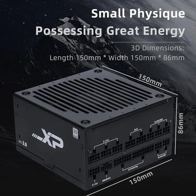 Alt view image 4 of 5 - SAMA PC Power Supply, XP1000W Fully Modular PSU Platinum 80+, 12VHPWR PSU, ATX3.0&PCIE5.0 Gaming PSU, 120mm Silent FDB Fan, 1000W PSU Supply for 3090Ti 4070Ti 4080 4090